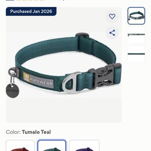 RuffWear Teal Adventure Dog Collar